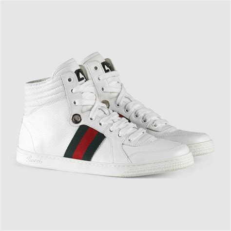 gucci off white shoes|white high top gucci sneakers.